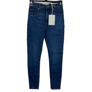 Everlane The Curvy High-Rise Skinny Jean in Mid‎ Blue Size 23 NEW